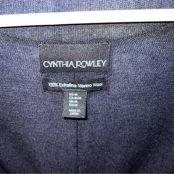 Navy Blue Cynthia Rowley Cardigan - Picture 3 of 3